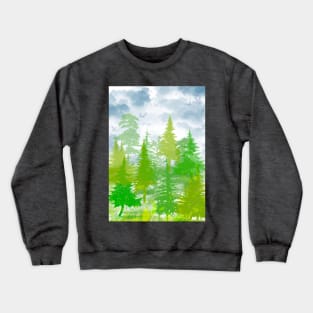 Green forest and blue sky Crewneck Sweatshirt